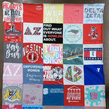 Your College Memories: North Carolina State University T-Shirt Quilts by Project Repat