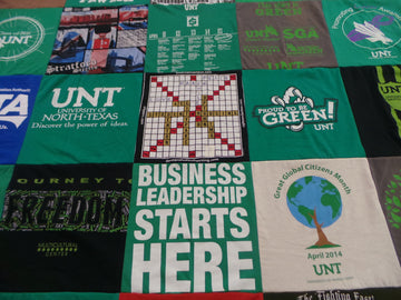 Celebrating University of North Texas Memories with Custom T-Shirt Quilts