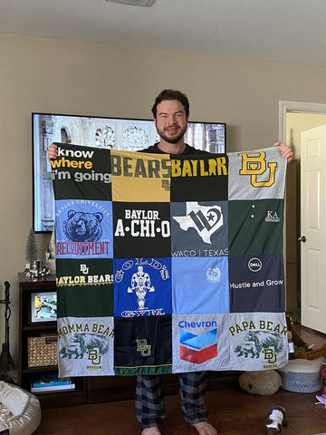 Bear Spirit Stitched: Embracing Your Baylor University Journey with T-Shirt Quilts