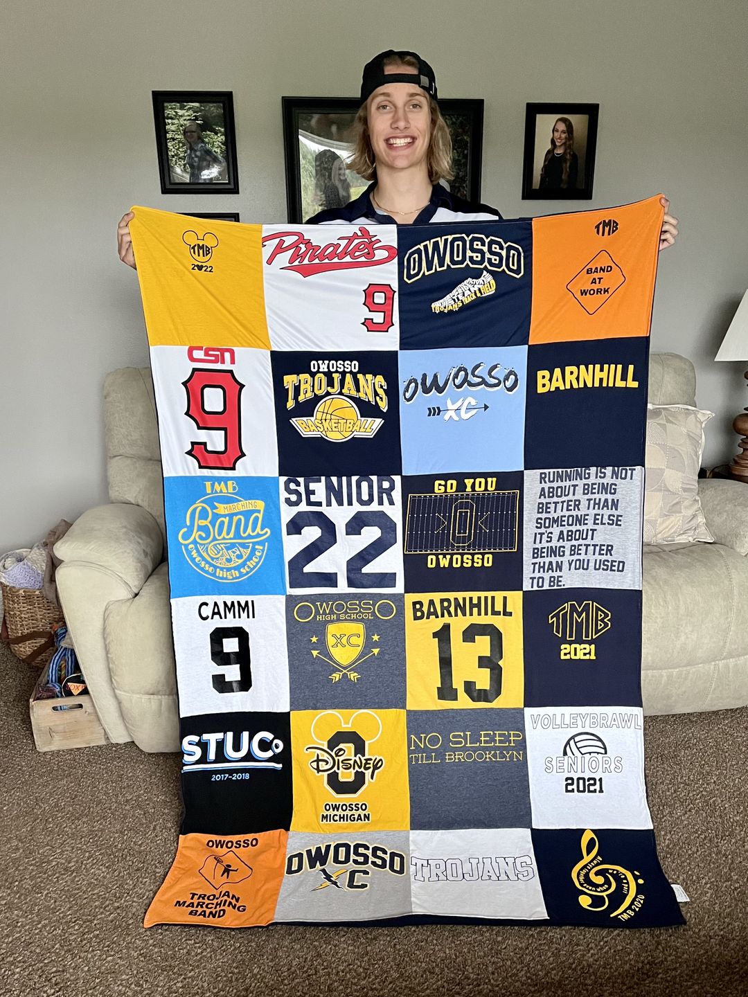 Jersey t outlet shirt quilt