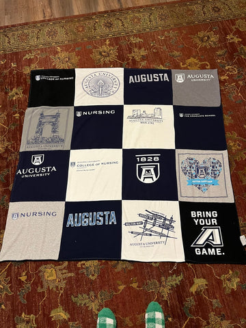 Augusta University Alumni Craft Memories into Project Repat T-Shirt Quilts